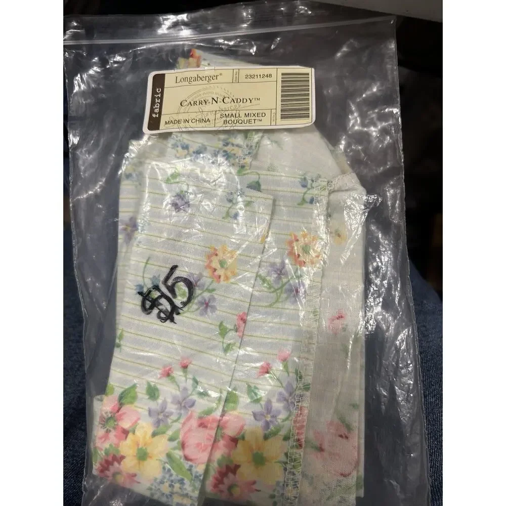 Longaberger Mixed Bouquet Carry-N-Caddy Basket Liner NEW floral carry & caddy